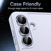 image:imageJETech Camera Lens Protector for Samsung Galaxy S25 FE Black 1 Set  9H Tempered Glass Metal Individual Ring Cover HD ClearIcyblue