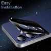 image:imageJETech Camera Lens Protector for Samsung Galaxy S25 FE Black 1 Set  9H Tempered Glass Metal Individual Ring Cover HD ClearNavy