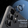 image:imageJETech Camera Lens Protector for Samsung Galaxy S25 Ultra Black 1 Set  9H Tempered Glass Metal Individual Ring Cover HD ClearBlack