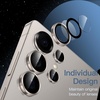 image:imageJETech Camera Lens Protector for Samsung Galaxy S25 Ultra Black 1 Set  9H Tempered Glass Metal Individual Ring Cover HD ClearTitanium Gray