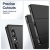image:imageJETech Case Cover for Galaxy Tab S10 PlusS9 Plus 124 Black  Slim Translucent Back Design TriFold Stand Support S Pen Charging Auto WakeSleep Lightweight Shockproof ProtectionBlack
