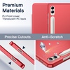 image:imageJETech Case Cover for Galaxy Tab S10 PlusS9 Plus 124 Black  Slim Translucent Back Design TriFold Stand Support S Pen Charging Auto WakeSleep Lightweight Shockproof ProtectionRed