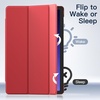 image:imageJETech Case Cover for Galaxy Tab S10 PlusS9 Plus 124 Black  Slim Translucent Back Design TriFold Stand Support S Pen Charging Auto WakeSleep Lightweight Shockproof ProtectionRed