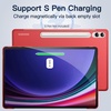 image:imageJETech Case Cover for Galaxy Tab S10 PlusS9 Plus 124 Black  Slim Translucent Back Design TriFold Stand Support S Pen Charging Auto WakeSleep Lightweight Shockproof ProtectionRed