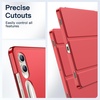 image:imageJETech Case Cover for Galaxy Tab S10 PlusS9 Plus 124 Black  Slim Translucent Back Design TriFold Stand Support S Pen Charging Auto WakeSleep Lightweight Shockproof ProtectionRed