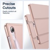 image:imageJETech Case Cover for Samsung Galaxy Tab S10 LiteS10 FES9 FE 109 Black  Slim Translucent Back Design TriFold Stand Support S Pen Charging Auto WakeSleep Lightweight Shockproof ProtectionRose Gold