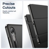 image:imageJETech Case Cover for Samsung Galaxy Tab S10 LiteS10 FES9 FE 109 Black  Slim Translucent Back Design TriFold Stand Support S Pen Charging Auto WakeSleep Lightweight Shockproof ProtectionBlack