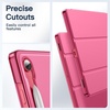 image:imageJETech Case Cover for Samsung Galaxy Tab S10 LiteS10 FES9 FE 109 Black  Slim Translucent Back Design TriFold Stand Support S Pen Charging Auto WakeSleep Lightweight Shockproof ProtectionPink