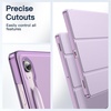 image:imageJETech Case Cover for Samsung Galaxy Tab S10 LiteS10 FES9 FE 109 Black  Slim Translucent Back Design TriFold Stand Support S Pen Charging Auto WakeSleep Lightweight Shockproof ProtectionLavender