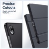 image:imageJETech Case Cover for Samsung Galaxy Tab S11 Black  Slim Translucent Back Design TriFold Stand Support S Pen Pairing Auto WakeSleep Lightweight Shockproof ProtectionGray