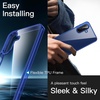 image:imageJETech Case for Samsung Galaxy A14 AntiYellowing Clear  Shockproof Protection Scratch Resistant Hard PC Back Durable Transparent TPU BumperBlue
