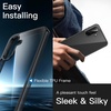 image:imageJETech Case for Samsung Galaxy A35 AntiYellowing Clear  Shockproof Protection Scratch Resistant Hard PC Back Durable Transparent TPU BumperBlack