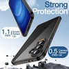 image:imageJETech Case for Samsung Galaxy A35 AntiYellowing Clear  Shockproof Protection Scratch Resistant Hard PC Back Durable Transparent TPU BumperBlack