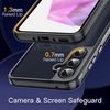 image:imageJETech Case for Samsung Galaxy A35 AntiYellowing Clear  Shockproof Protection Scratch Resistant Hard PC Back Durable Transparent TPU BumperBlack