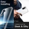 image:imageJETech Case for Samsung Galaxy A35 AntiYellowing Clear  Shockproof Protection Scratch Resistant Hard PC Back Durable Transparent TPU BumperClear