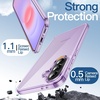 image:imageJETech Case for Samsung Galaxy A35 AntiYellowing Clear  Shockproof Protection Scratch Resistant Hard PC Back Durable Transparent TPU BumperLavender