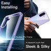 image:imageJETech Case for Samsung Galaxy A35 AntiYellowing Clear  Shockproof Protection Scratch Resistant Hard PC Back Durable Transparent TPU BumperLavender