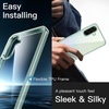 image:imageJETech Case for Samsung Galaxy A35 AntiYellowing Clear  Shockproof Protection Scratch Resistant Hard PC Back Durable Transparent TPU BumperLime
