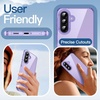 image:imageJETech Case for Samsung Galaxy A54 AntiYellowing Clear  Shockproof Protection Scratch Resistant Hard PC Back Durable Transparent TPU BumperLilac