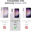 image:imageJETech Case for Samsung Galaxy S23 AntiYellowing Clear  Shockproof Protection Scratch Resistant Hard PC Back Durable Transparent TPU BumperPurple