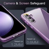 image:imageJETech Case for Samsung Galaxy S23 FE AntiYellowing Clear  Shockproof Protection Scratch Resistant Hard PC Back Durable Transparent TPU BumperDeep Purple
