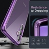 image:imageJETech Case for Samsung Galaxy S23 FE AntiYellowing Clear  Shockproof Protection Scratch Resistant Hard PC Back Durable Transparent TPU BumperDeep Purple