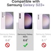 image:imageJETech Case for Samsung Galaxy S23 Plus AntiYellowing Clear  Shockproof Protection Scratch Resistant Hard PC Back Durable Transparent TPU BumperPurple
