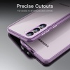 image:imageJETech Case for Samsung Galaxy S23 Plus AntiYellowing Clear  Shockproof Protection Scratch Resistant Hard PC Back Durable Transparent TPU BumperPurple