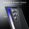 image:imageJETech Case for Samsung Galaxy S23 Ultra AntiYellowing Clear  Shockproof Protection Scratch Resistant Hard PC Back Durable Transparent TPU BumperBlack
