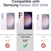 image:imageJETech Case for Samsung Galaxy S23 Ultra AntiYellowing Clear  Shockproof Protection Scratch Resistant Hard PC Back Durable Transparent TPU BumperPurple