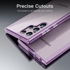 image:imageJETech Case for Samsung Galaxy S23 Ultra AntiYellowing Clear  Shockproof Protection Scratch Resistant Hard PC Back Durable Transparent TPU BumperPurple