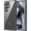 image:imageJETech Case for Samsung Galaxy S24 AntiYellowing Clear  Shockproof Protection Scratch Resistant Hard PC Back Durable Transparent TPU BumperBlack