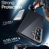 image:imageJETech Case for Samsung Galaxy S24 AntiYellowing Clear  Shockproof Protection Scratch Resistant Hard PC Back Durable Transparent TPU BumperBlack