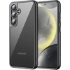 image:imageJETech Case for Samsung Galaxy S24 AntiYellowing Clear  Shockproof Protection Scratch Resistant Hard PC Back Durable Transparent TPU BumperBlack