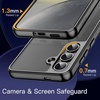 image:imageJETech Case for Samsung Galaxy S24 AntiYellowing Clear  Shockproof Protection Scratch Resistant Hard PC Back Durable Transparent TPU BumperBlack