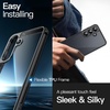 image:imageJETech Case for Samsung Galaxy S24 AntiYellowing Clear  Shockproof Protection Scratch Resistant Hard PC Back Durable Transparent TPU BumperBlack