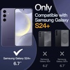 image:imageJETech Case for Samsung Galaxy S24 AntiYellowing Clear  Shockproof Protection Scratch Resistant Hard PC Back Durable Transparent TPU BumperCobalt Violet