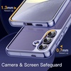 image:imageJETech Case for Samsung Galaxy S24 AntiYellowing Clear  Shockproof Protection Scratch Resistant Hard PC Back Durable Transparent TPU BumperCobalt Violet