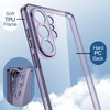 image:imageJETech Case for Samsung Galaxy S24 AntiYellowing Clear  Shockproof Protection Scratch Resistant Hard PC Back Durable Transparent TPU BumperHeron Purple