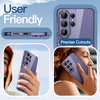 image:imageJETech Case for Samsung Galaxy S24 AntiYellowing Clear  Shockproof Protection Scratch Resistant Hard PC Back Durable Transparent TPU BumperHeron Purple