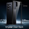 image:imageJETech Case for Samsung Galaxy S24 AntiYellowing Clear  Shockproof Protection Scratch Resistant Hard PC Back Durable Transparent TPU BumperTitanium Black
