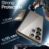 image:imageJETech Case for Samsung Galaxy S24 AntiYellowing Clear  Shockproof Protection Scratch Resistant Hard PC Back Durable Transparent TPU BumperTitanium Gray