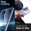 image:imageJETech Case for Samsung Galaxy S24 AntiYellowing Clear  Shockproof Protection Scratch Resistant Hard PC Back Durable Transparent TPU BumperTitanium Silverblue