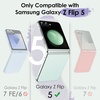 image:imageJETech Case for Samsung Galaxy Z Flip 5 Hinge Protection Black  HeavyDuty Protection Hard PC Phone Cover AntiFingerprint Matte FinishFrosted Clear