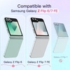 image:imageJETech Clear Case for Samsung Galaxy Z Flip 7 FEFlip 6 Clear  Crystal Clear Back Hard PC Construction Slim Fit Shockproof ProtectionMint Green