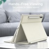 image:imageJETech Folio Case for Galaxy Tab S10 UltraS9 Ultra 146 Black  MultiAngle Stand Cover S Pen Holder Slim Protective Cover Auto WakeSleepBeige
