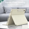 image:imageJETech Folio Case for Galaxy Tab S10 UltraS9 Ultra 146 Black  MultiAngle Stand Cover S Pen Holder Slim Protective Cover Auto WakeSleepBeige