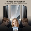 image:imageJETech Front Privacy Screen Protector for Samsung Galaxy Z Flip 5 2Pack  AntiSpy 9H Tempered Glass Easy Installation Tool CaseFriendlyBlack