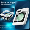 image:imageJETech Front Screen Protector for Samsung Galaxy Z Flip 5 3Pack  Tempered Glass Easy Installation Tool HD Clear CaseFriendly