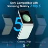 image:imageJETech Front Screen Protector for Samsung Galaxy Z Flip 5 3Pack  Tempered Glass Easy Installation Tool HD Clear CaseFriendly